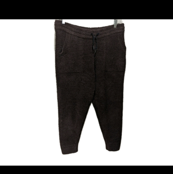 Natori Akio Cheniile Jogger Pants Mens L Brown Cozy Lounge Cabincore #1111 - Picture 5 of 11